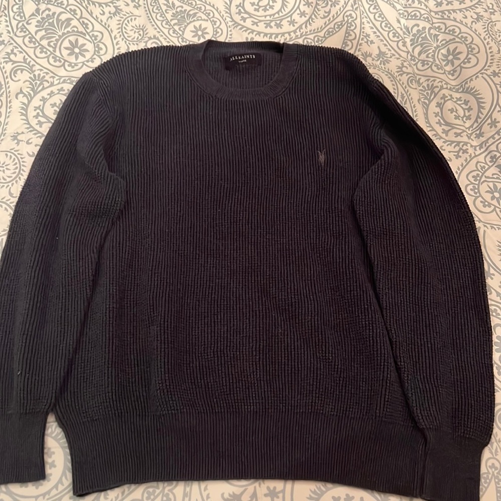 Authentic Allsaints Men Navy Sweater